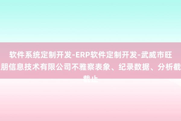 软件系统定制开发-ERP软件定制开发-武威市旺沃朋信息技术有限公司不雅察表象、纪录数据、分析截止